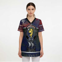 Personalized Norwegian Empire Scrub Top Ancient Viking Patterns - Wonder Print Shop