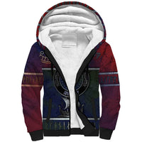 Personalized Norwegian Empire Sherpa Hoodie Ancient Viking Patterns - Wonder Print Shop