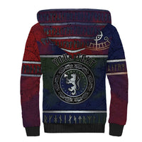 Personalized Norwegian Empire Sherpa Hoodie Ancient Viking Patterns - Wonder Print Shop