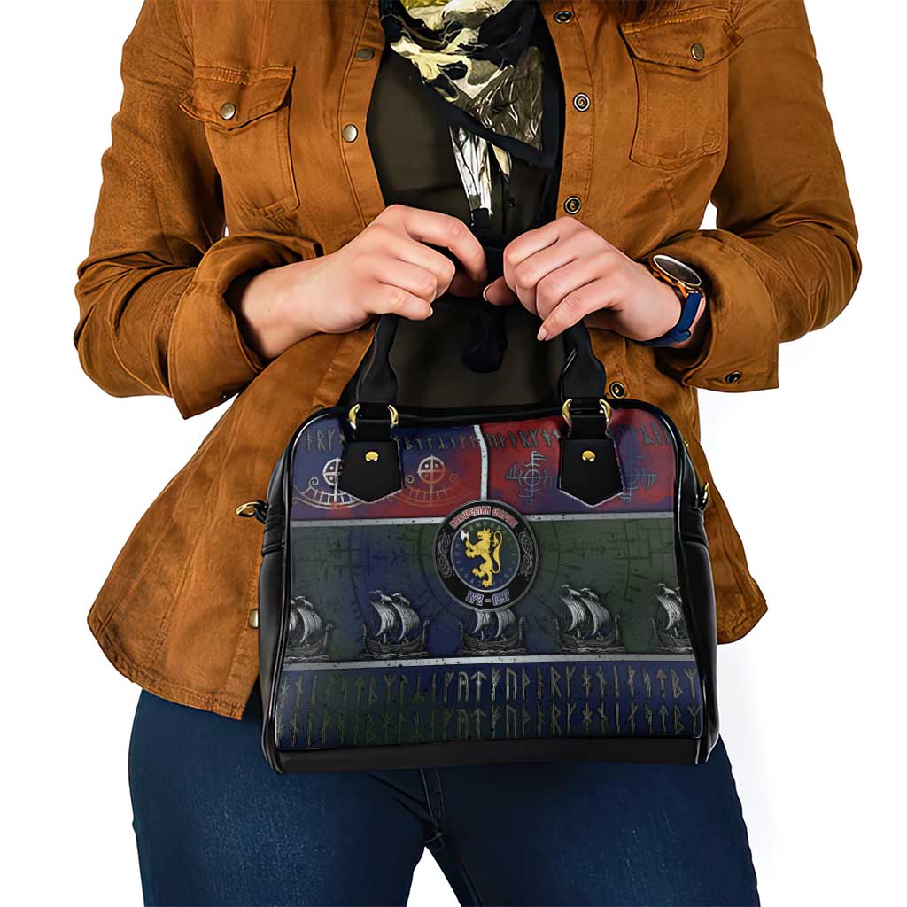 Norwegian Empire Shoulder Handbag Ancient Viking Patterns - Wonder Print Shop