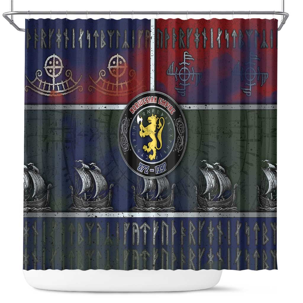 Norwegian Empire Shower Curtain Ancient Viking Patterns - Wonder Print Shop