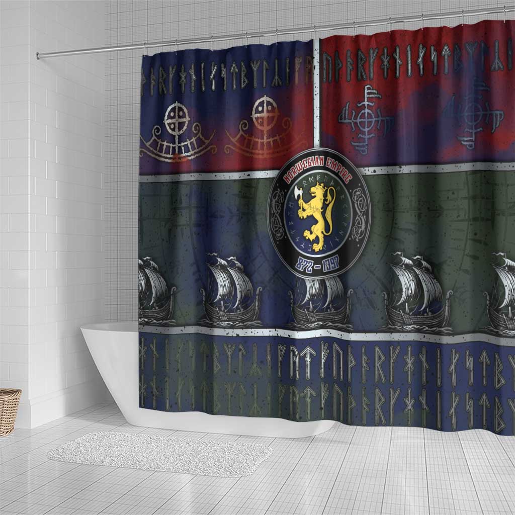 Norwegian Empire Shower Curtain Ancient Viking Patterns - Wonder Print Shop