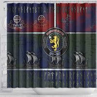 Norwegian Empire Shower Curtain Ancient Viking Patterns - Wonder Print Shop