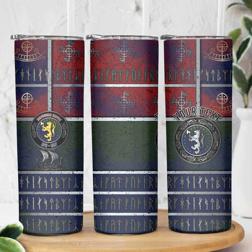 Personalized Norwegian Empire Skinny Tumbler Ancient Viking Patterns - Wonder Print Shop