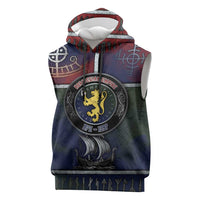 Personalized Norwegian Empire Sleeveless Hoodie Ancient Viking Patterns - Wonder Print Shop