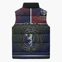 Personalized Norwegian Empire Sleeveless Puffer Jacket Ancient Viking Patterns - Wonder Print Shop