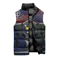 Personalized Norwegian Empire Sleeveless Puffer Jacket Ancient Viking Patterns - Wonder Print Shop