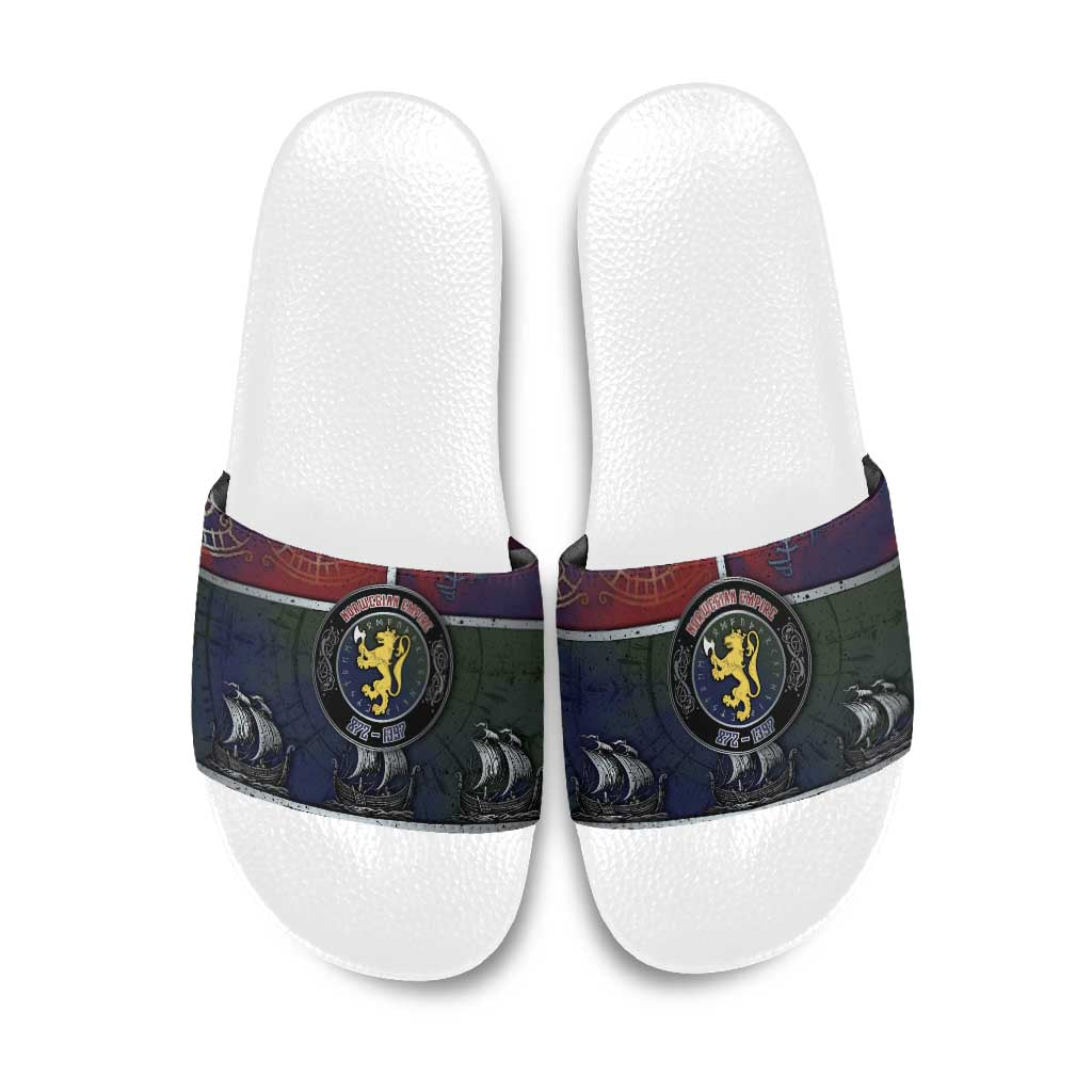 Norwegian Empire Slide Sandals Ancient Viking Patterns - Wonder Print Shop