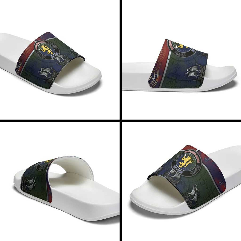 Norwegian Empire Slide Sandals Ancient Viking Patterns - Wonder Print Shop