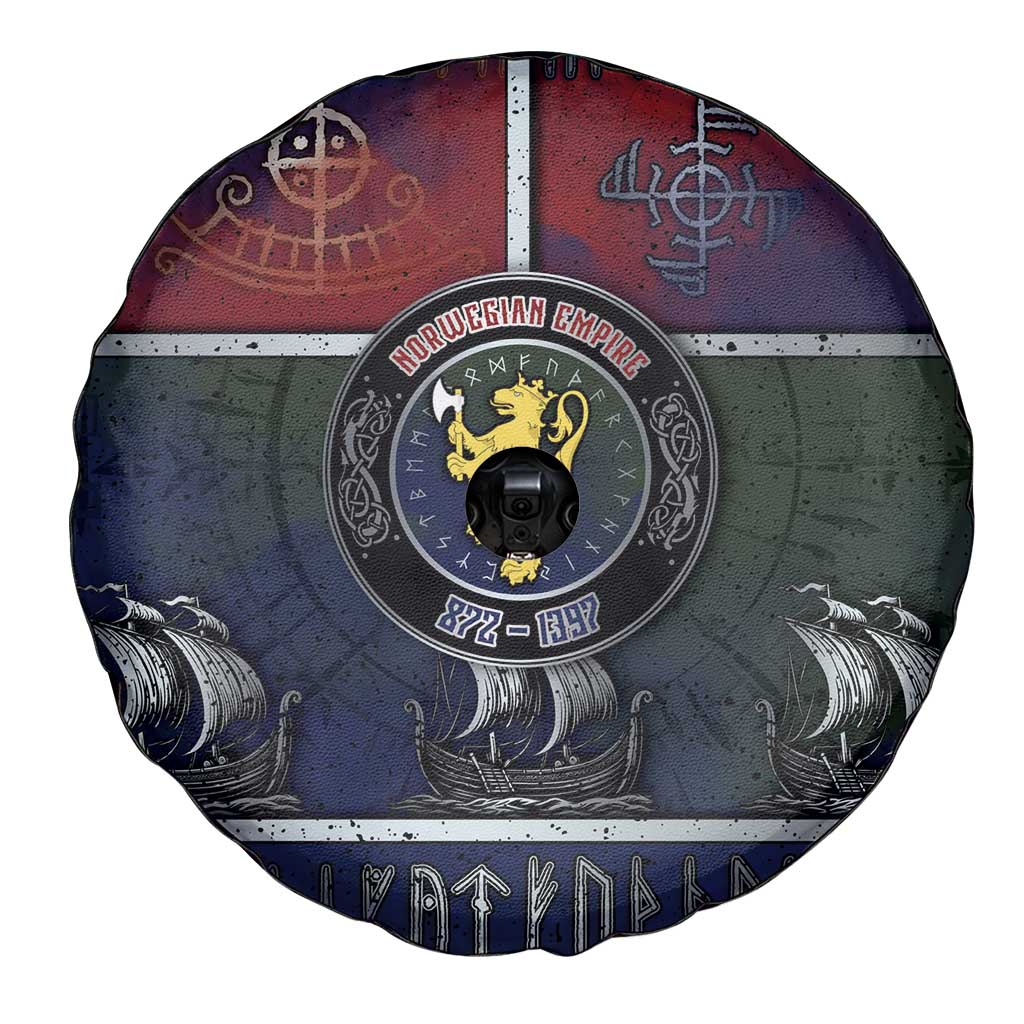 Norwegian Empire Spare Tire Cover Ancient Viking Patterns - Wonder Print Shop