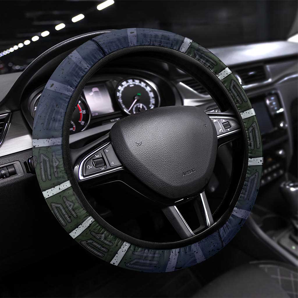 Norwegian Empire Steering Wheel Cover Ancient Viking Patterns - Wonder Print Shop