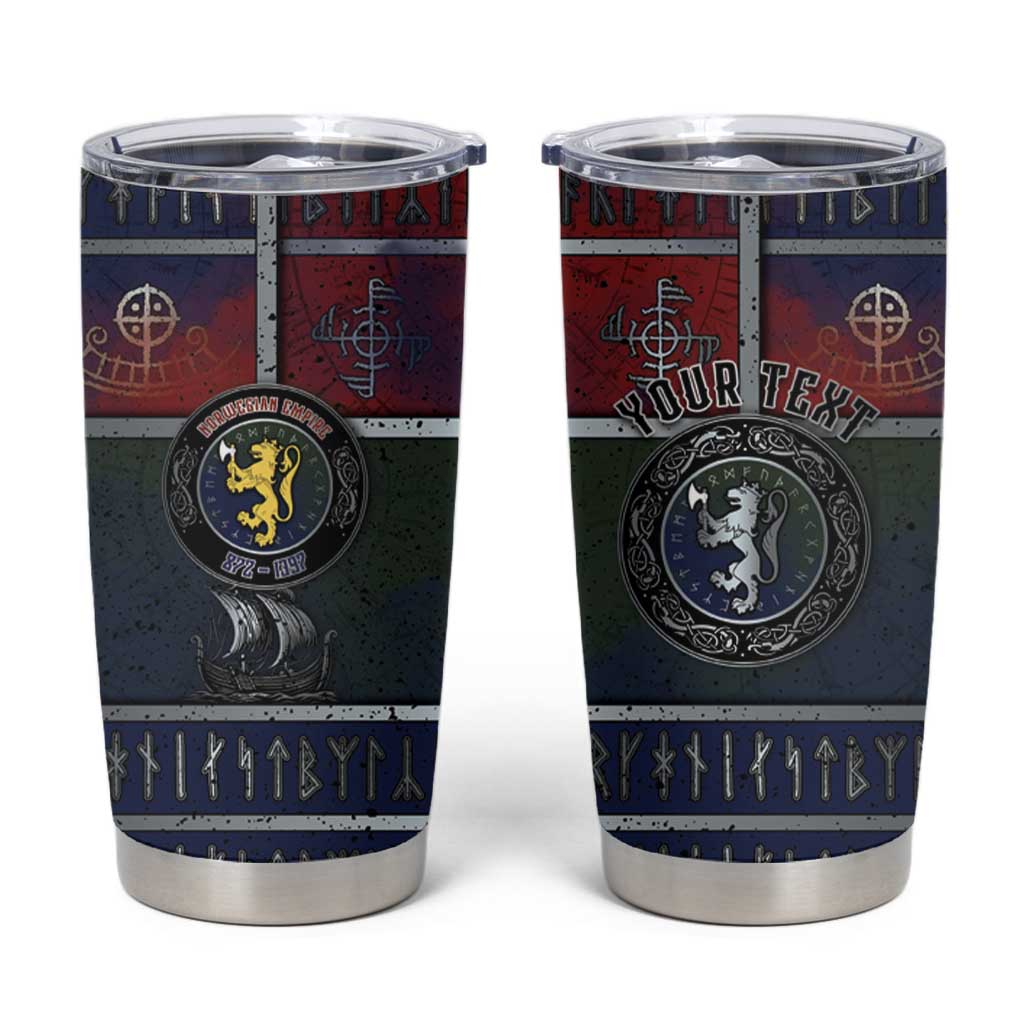 Personalized Norwegian Empire Tumbler Cup Ancient Viking Patterns - Wonder Print Shop