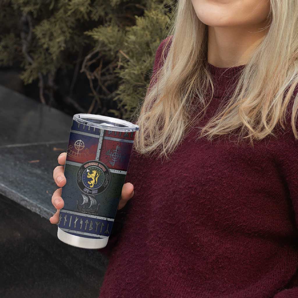 Personalized Norwegian Empire Tumbler Cup Ancient Viking Patterns - Wonder Print Shop