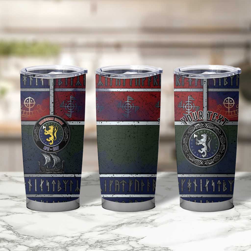 Personalized Norwegian Empire Tumbler Cup Ancient Viking Patterns - Wonder Print Shop