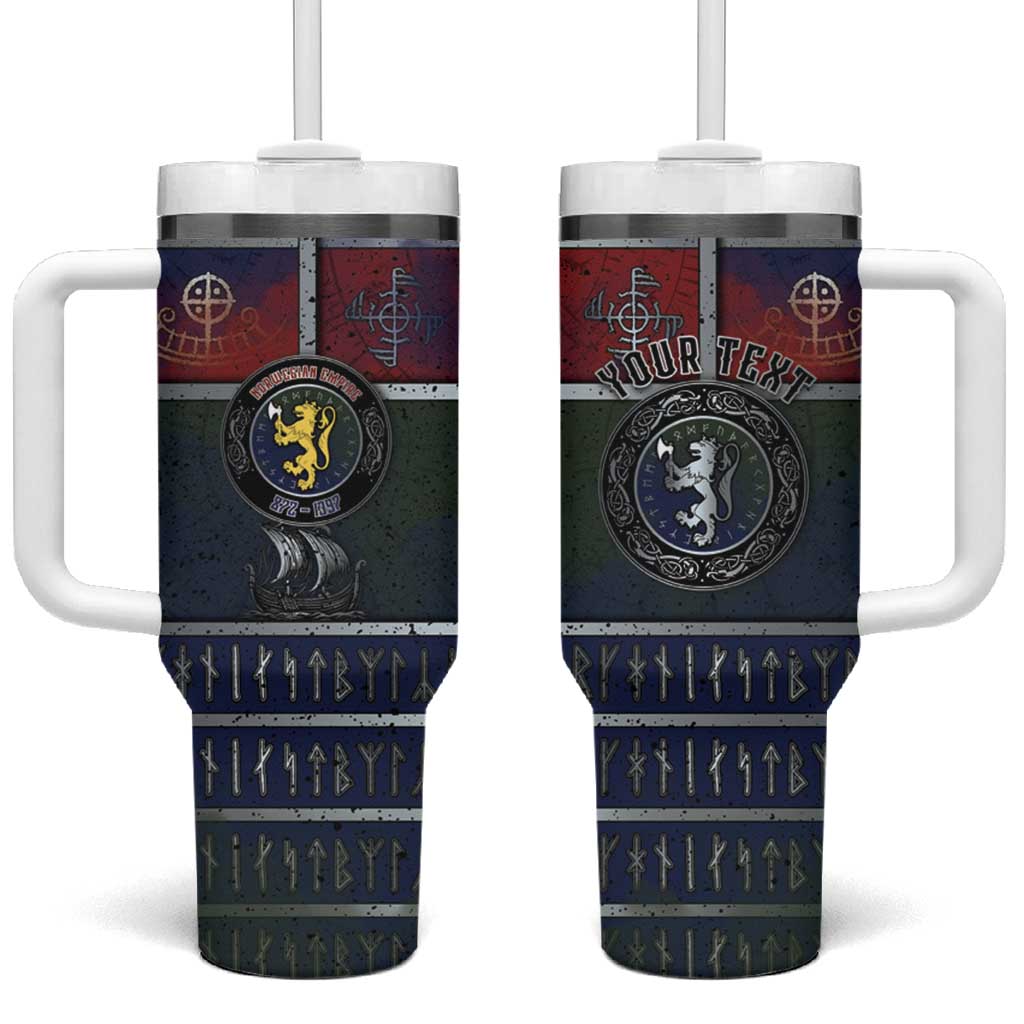 Personalized Norwegian Empire Tumbler With Handle Ancient Viking Patterns - Wonder Print Shop