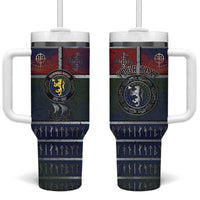 Personalized Norwegian Empire Tumbler With Handle Ancient Viking Patterns - Wonder Print Shop