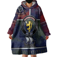 Personalized Norwegian Empire Wearable Blanket Hoodie Ancient Viking Patterns - Wonder Print Shop