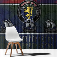 Norwegian Empire Window Curtain Ancient Viking Patterns - Wonder Print Shop