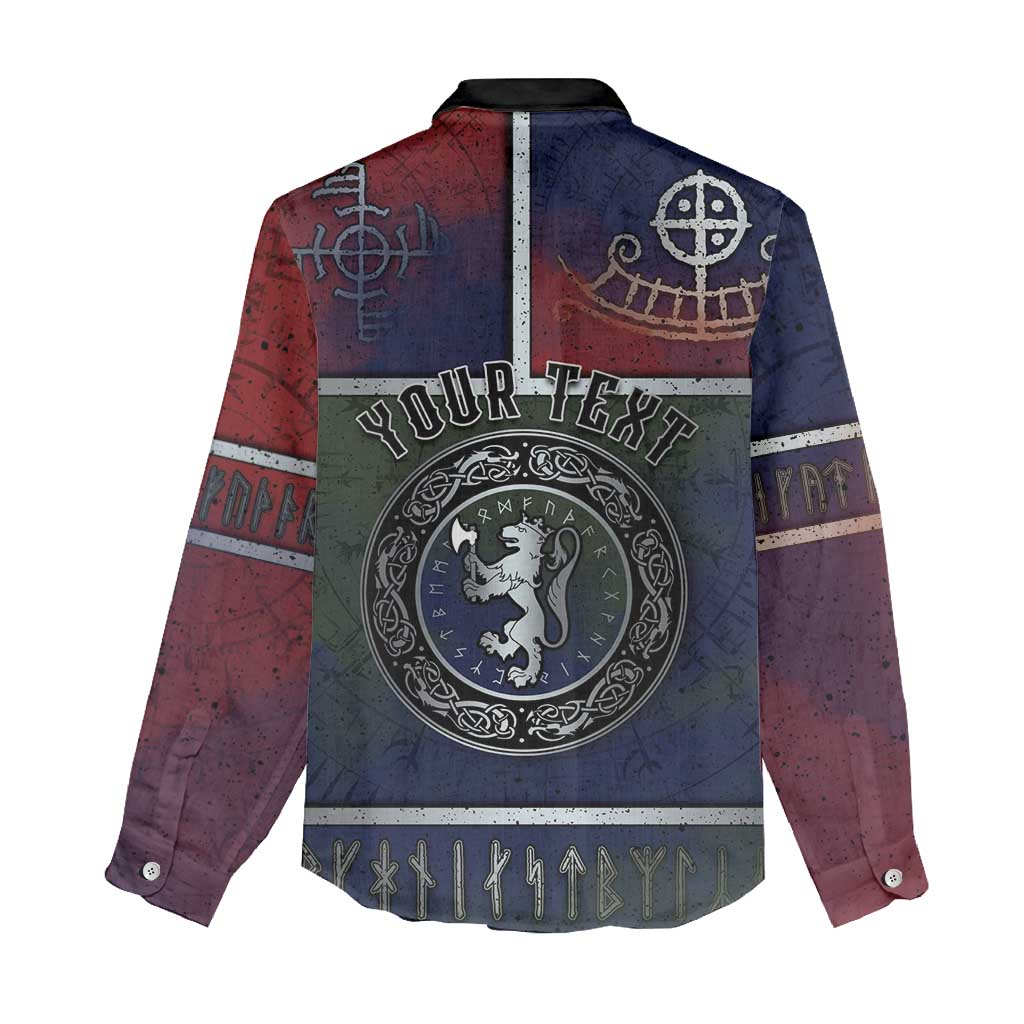Personalized Norwegian Empire Women Casual Shirt Ancient Viking Patterns - Wonder Print Shop