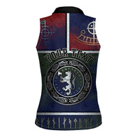 Personalized Norwegian Empire Women Sleeveless Polo Shirt Ancient Viking Patterns - Wonder Print Shop