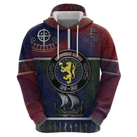 Personalized Norwegian Empire Zip Hoodie Ancient Viking Patterns - Wonder Print Shop