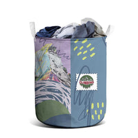 Climbing Laundry Basket Mountain Art Retro Style