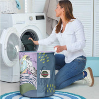 Climbing Laundry Basket Mountain Art Retro Style