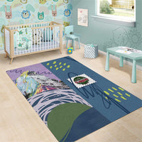Climbing Area Rug Mountain Art Retro Style