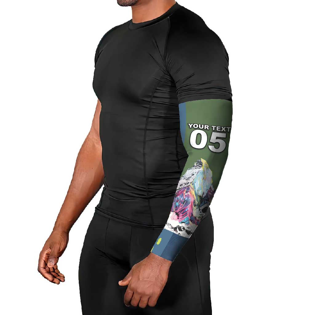 Custom Climbing Arm Sleeves Mountain Art Retro Style