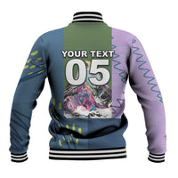 Custom Climbing Baseball Jacket Mountain Art Retro Style
