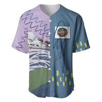 Custom Climbing Baseball Jersey Mountain Art Retro Style