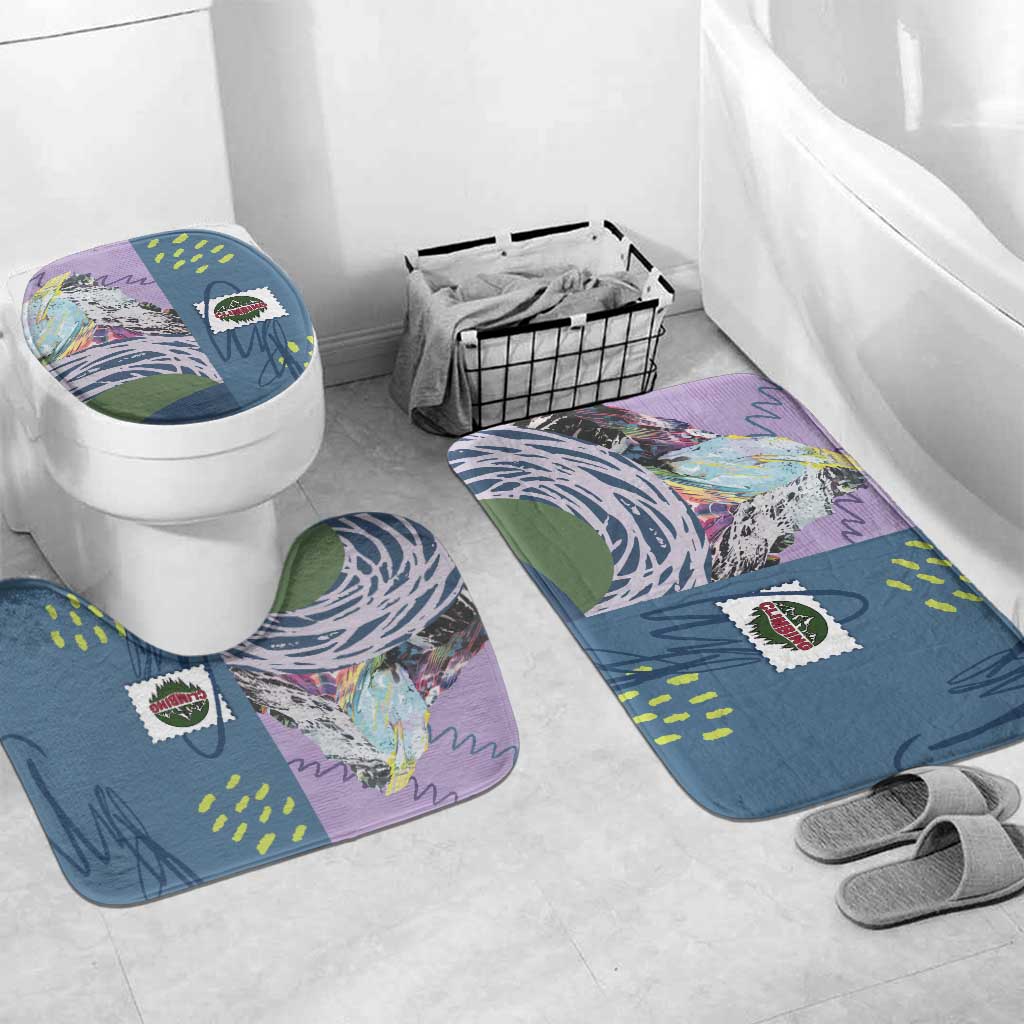 Climbing Bathroom Set Mountain Art Retro Style
