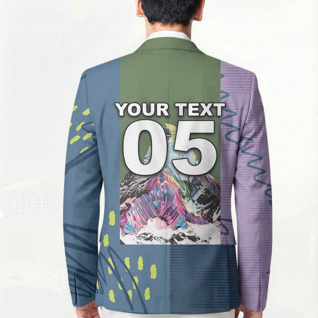 Custom Climbing Blazer Mountain Art Retro Style