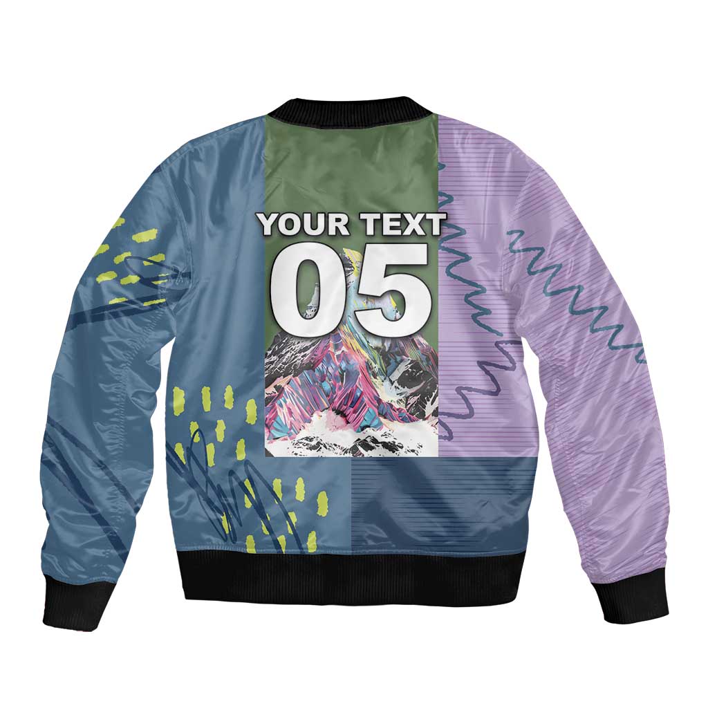 Custom Climbing Bomber Jacket Mountain Art Retro Style