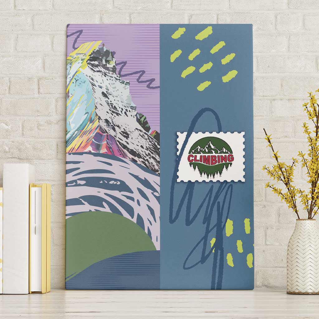 Climbing Canvas Wall Art Mountain Art Retro Style