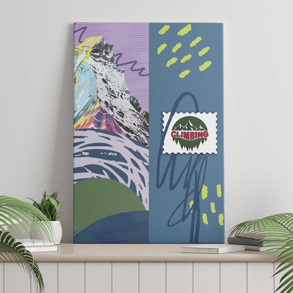 Climbing Canvas Wall Art Mountain Art Retro Style