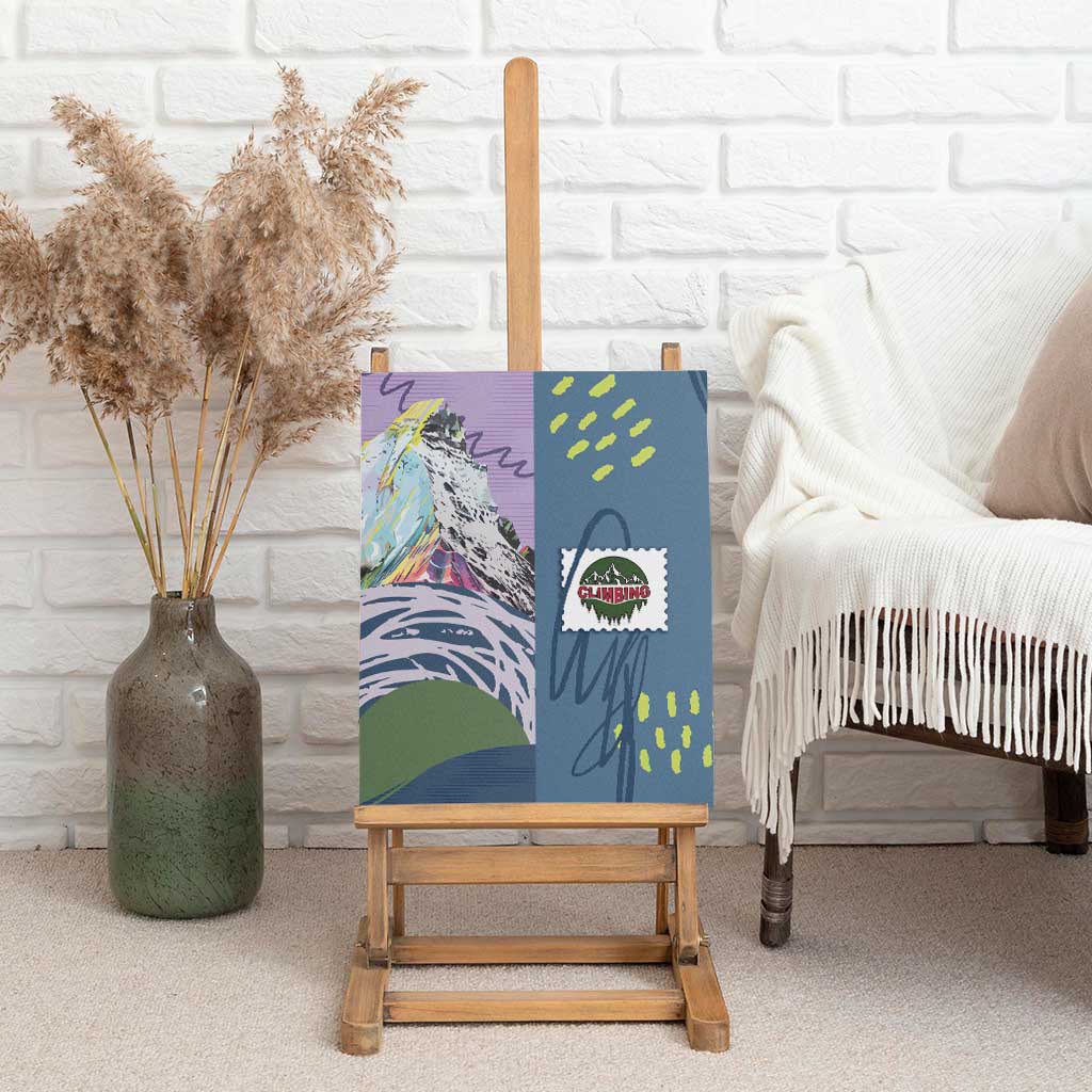 Climbing Canvas Wall Art Mountain Art Retro Style