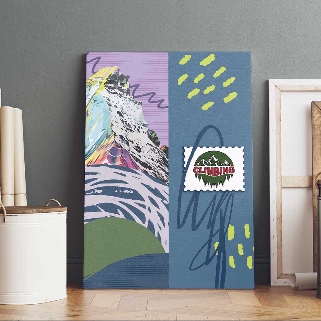 Climbing Canvas Wall Art Mountain Art Retro Style