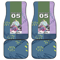 Custom Climbing Car Mats Mountain Art Retro Style