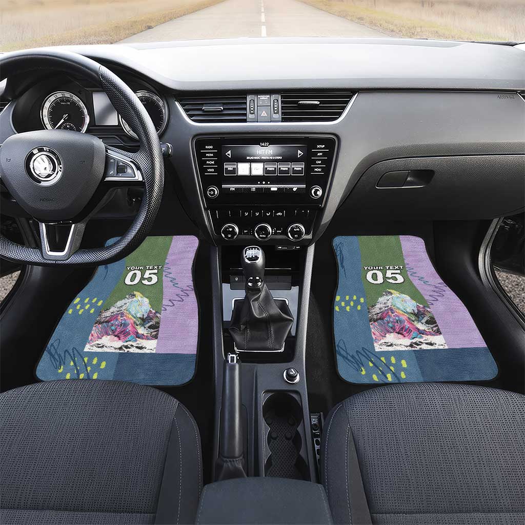 Custom Climbing Car Mats Mountain Art Retro Style