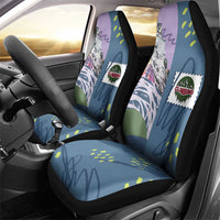Climbing Car Seat Cover Mountain Art Retro Style