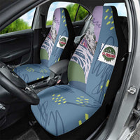 Climbing Car Seat Cover Mountain Art Retro Style