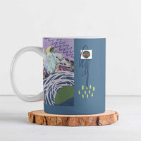 Custom Climbing Ceramic Mug Mountain Art Retro Style