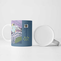 Custom Climbing Ceramic Mug Mountain Art Retro Style