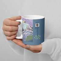Custom Climbing Ceramic Mug Mountain Art Retro Style