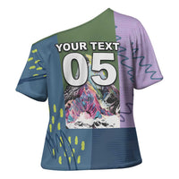 Custom Climbing Cross Shoulder Shirt Mountain Art Retro Style
