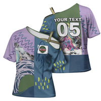 Custom Climbing Cross Shoulder Shirt Mountain Art Retro Style