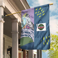 Climbing Garden Flag Mountain Art Retro Style