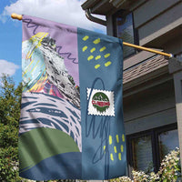Climbing Garden Flag Mountain Art Retro Style