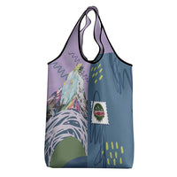 Climbing Grocery Bag Mountain Art Retro Style